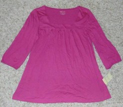 Womens Top Sonoma Pink 3/4 Long Sleeve Square Neck Top-size M - £9.54 GBP