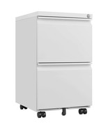 White Metal Mobile File Cabinet w/ Lock - $188.70 CAD