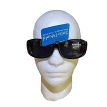 Solar Shield Sunglasses Women Black Frame Side Bling Polarized Fits Over Glasses - £10.74 GBP