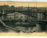 Brest France Postcard Le Pont National War Ships  - $11.88