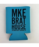 MKE Brat House Milwaukee WI Neoprene Can/Bottle Blue Koozie - £11.82 GBP