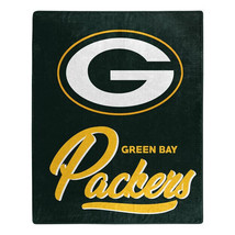 Green Bay Packers 50&quot; by 60&quot; Plush Signature Raschel Throw Blanket - NFL - £28.81 GBP