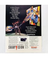 Vintage 1990 Sharp Electronics Sharpvision Projection TV Television Maga... - $6.65