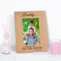 Personalised Gift Any Name Love You To The Moon and Back Wooden Photo Fr... - £11.75 GBP