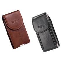 2 Pack Genuine Leather Cell Phone Belt Clip Cases 14 - £146.30 GBP