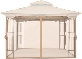 Mastercanopy Patio Gazebo Mosquito Netting Screen Walls Only (10X10, Beige) - $53.96