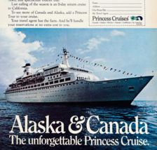 1974 Princess Cruises Advertisement Alaska &amp; Canada Travel Vintage DWX10A - $27.87 CAD