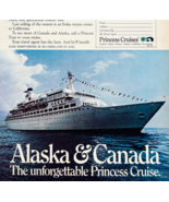 1974 Princess Cruises Advertisement Alaska &amp; Canada Travel Vintage DWX10A - €17,15 EUR