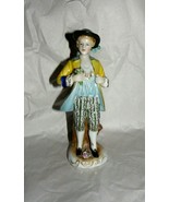 Boy on Stump Dressed up in Hat and Coat Holding a Flower Mid 20th c.Japa... - $24.74