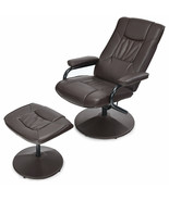 360 PU Leather Lounge Accent Armchair Swivel Recliner Chair w/ Ottoman B... - $249.99