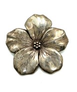 Vintage Signed H&amp;H De Matteo Sterling Silver Carved Forget Me Not Flower... - $1,274.26 MXN