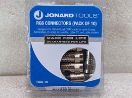New 10 PackJonard Tools® RG6 Connectors -(P) - £4.77 GBP