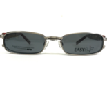 EasyFlip Eyeglasses Frames MOD Q4078 20 Brown Red Silver Clip On Lens 52... - $55.89