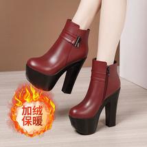 Brand Design Great Quality Super 15cm Square High Heel Ankle Boots Platform Sexy - £77.73 GBP