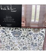 Nicole Miller Floral Damask Blue Cotton Two Back Tab Window Panels  84”~... - €85,92 EUR