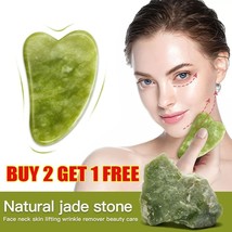 Natural Jade Stone Gua Sha Board Facial Massager Skin Lifting Scraping Tool Gift - £11.09 GBP