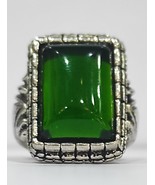 20Ct Simulated Emerald Vintage Art Deco Engagement Ring 14k WGold Fn Siz... - £15.23 GBP