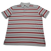 Callaway Shirt Mens L Multicolor Short Sleeve Collared Stripe Knit Butto... - $15.72