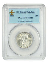 1919 25C PCGS MS66FH ex: D.L. Hansen - £2,849.50 GBP