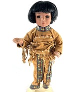 Danbury Mint Gregory Perillo 14&quot; Native American Doll Bird Song Artaffects - $11.97