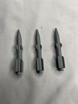 1983 Hasbro Gi Joe Wolverine Missile Rocket Lot of 3 Gray Vehicle Part Piece - £7.91 GBP