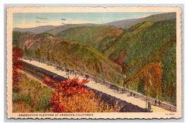 Observation Platform American Station California CA  Linen Postcard S26 - £3.77 GBP