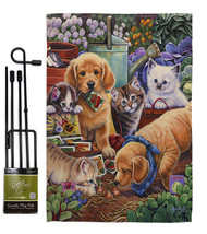 Helpful Garden Paws Flag Set Dog 13 X18.5 Double-Sided House Banner - $27.97