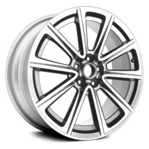 Wheel For 15-17 Ford Mustang 19x8.5 Alloy 5 Spoke Silver Metallic Black 5-114.3 - £393.47 GBP