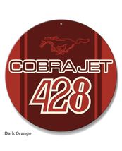 Ford Mustang Cobra Jet 428 Car Vehicle Poster Metal Round Sign 8x8in Vin... - €21,47 EUR
