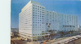 Chrome Postcard CA M394 Hotel Statler Los Angeles Old Cars Taxis Street 1963 - £2.58 GBP