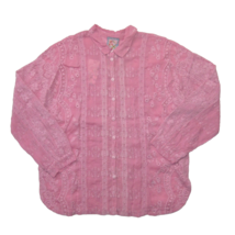 NWT Johnny Was Blossom Rosie in Spring Rose Embroidered Button Down Blou... - £101.23 GBP