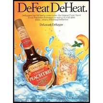 1988 DeKuyper Peachtree Schnapps Vintage Print Ad Peach Fuzzy Navel Wall Art - $10.97