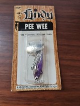 vintage NOS New on Card Lindy&#39;s Pee Wee Jig Sinking Plug Purple - $14.85