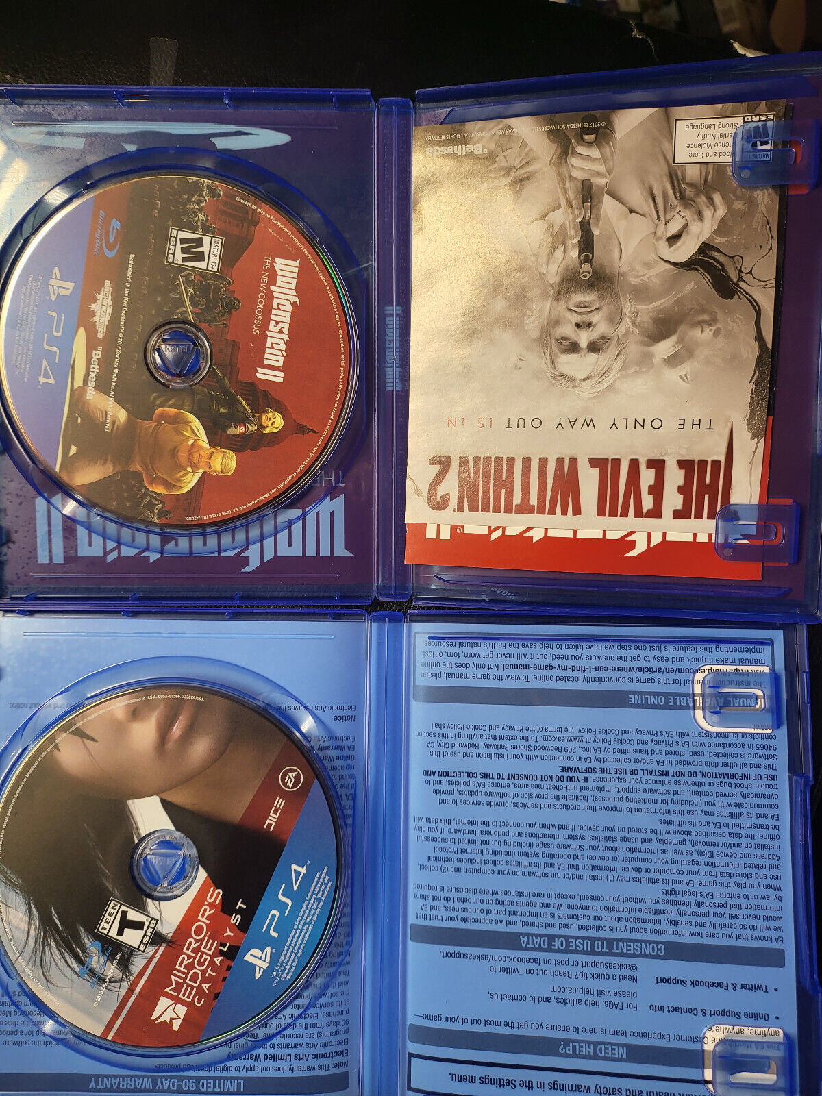 Primary image for LOT OF 2 :Wolfenstein II: The New Colossus+MIRROR'S  EDGE CATALYST PlayStation 4