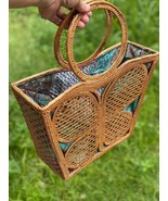 Butterfly style Balinese rattan bag,rattan handmade,women bags - $51.00