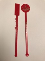 Square / Round Marriott Hotel Swizzle Stick Stir Lot of 2 Vintage This is Living - £2.65 GBP