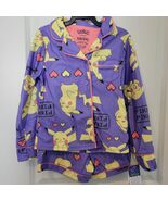 NEW NWT Pokemon Pikachu Girls Long Sleeve Fleece 2pc Pajama Set w/Shorts... - €10,18 EUR
