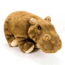 E&amp;J Classic Hippo Plush 10&quot; VTG Brown Hippopotamus Safari Stuffed Animal Toy - £13.91 GBP