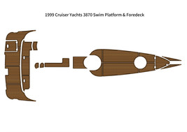 1999 Cruiser Yachts 3870 Swim Platform Foredeck Pad Boat EVA Foam Teak Floor Mat - £1,809.12 GBP