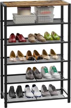 Yusong Shoe Rack, 6 Tier Shoe Organizer Storage For Closet Entryway, Narrow Tall - $90.99