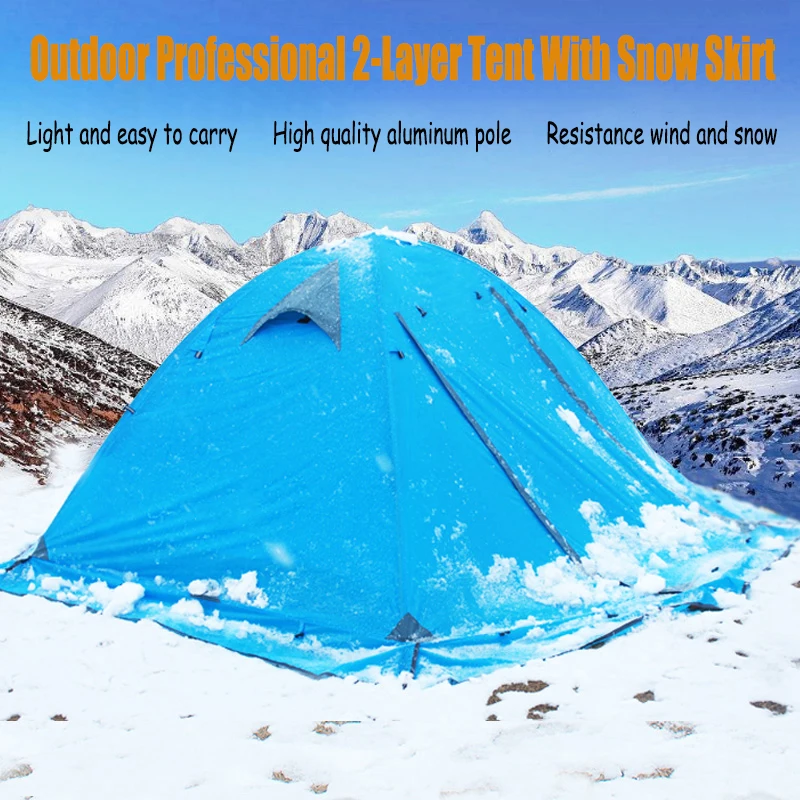 Portable Ultralight Camping Tent, 2-4 Persons Tent, Double Layers, Waterproof, - £120.38 GBP+