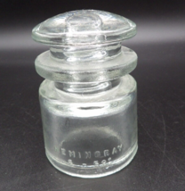 Vintage Hemingray Clear glass telephone insulator marked (T.S.) 6-59 - $12.86