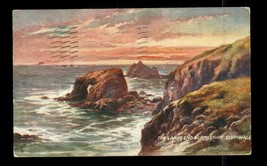 Vintage Oilette Postcard Lands End Longships Cornwall 1908 Postal Histor... - £8.39 GBP