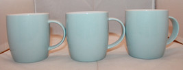 Marie Claire Paris Vista Porcelain Light Blue Coffee Mug Cups Set of 3 France - £72.83 GBP