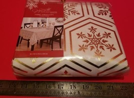 Jaclyn Smith Fabric Tablecloth 60 x 102 Christmas Tidings Holiday Home Decor New - £12.69 GBP