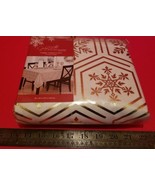 Jaclyn Smith Fabric Tablecloth 60 x 102 Christmas Tidings Holiday Home D... - $16.14