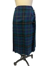 vtg Retro Aljean Women&#39;s S Dark Academia Scottish Plaid Midi Skirt Wool ... - $81.15