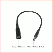 7.4mm To 4.5mm Dongle DC Power Converter Cable D5g6m, 0d5g6m, 57j49, 331... - $2.99