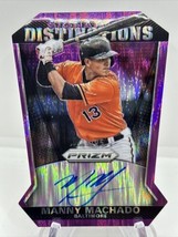 2015 Manny Machado Prizm Signatures Die-Cut PURPLE REFRACTOR on card Aut... - £102.55 GBP