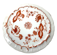 Trivet Plate Hand Painted Ceramic 5&quot; Round Artist Signed Orange Flowers - £6.44 GBP